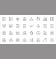 energy related linear icon set vector image vector image