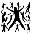 jumping people vector image