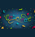 hand drawn carnival lettering festive party vector image vector image