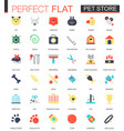 set of flat pet friend icons vector image