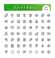 american football line icons set vector image