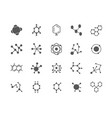 chemical icons molecular formula atoms structure vector image