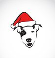 dog and santa hats vector image