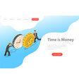 flat isometric landing page template vector image