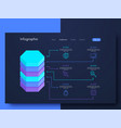 graphics infographics with six options template vector image