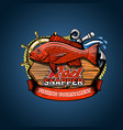 logo or for a fisherman team vector image vector image