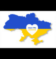 ukraine map of the flag vector image