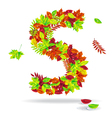 autumn letters with drops of water vector image