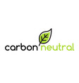 carbon neutral icon logo co2 energy monoxide vector image vector image