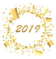 confetti circle blur 2019 vector image vector image