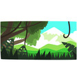 deep tropical jungle background forest vector image