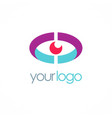 eye optic technology logo vector image