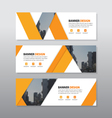 orange triangle abstract corporate business banner vector image