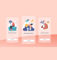 cloud data safety mobile app page onboard screen vector image vector image