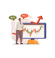 digital business web concept in flat design vector image