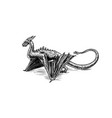 dragon in vintage style mythological animal vector image vector image