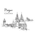 drawing sketch prague vector image