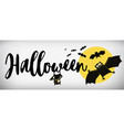 happy halloween banner comical bat vector image