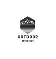 hexagon vintage rocky or iceberg ice mountain vector image vector image