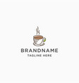 natural coffee cup logo icon design template vector image
