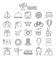 travel icons vector image vector image