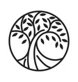tree logo template icon abstract brand identity vector image vector image