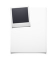 blank paper and polaroid photo frame vector image vector image
