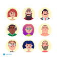 people avatars collection vector image