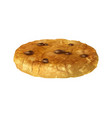 round cookie realistic composition vector image