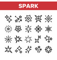 spark and sparkle star collection icons set vector image
