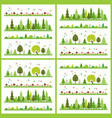 composition green wood on white background vector image vector image