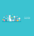 easter horizontal greeting card vector image vector image