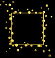 frame golden confetti vector image