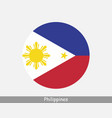philippines round circle flag vector image vector image