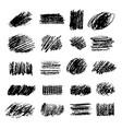 set of artistic pencil brushes hand drawn grunge vector image