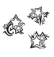 stars tattoos vector image