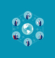 business people communicate team concept vector image
