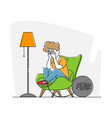 fear mental disorder concept girl with panic vector image
