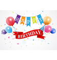 happy birthday greetings card vector image