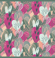 seamless pattern with hand drawn hearts vector image vector image