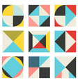 set trendy geometric elements memphis cards vector image vector image