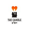 candle and love logo design inspiration vector image vector image