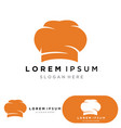 chef hat logo design template vector image vector image