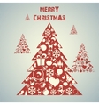 christmas tree applique background vector image vector image