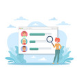 assessment of competence achievements on work vector image