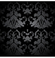 dark seamless damask pattern vector image vector image
