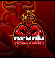 demon esport mascot logo design vector image vector image
