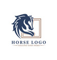 horse logo with abstract concept combined vector image