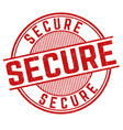 secure grunge rubber stamp vector image vector image