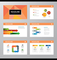 set of infographic presentation template vector image